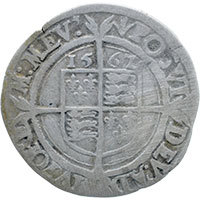 1562/1 Elizabeth I Hammered Silver Sixpence. Mm ‘Pheon’ Reverse