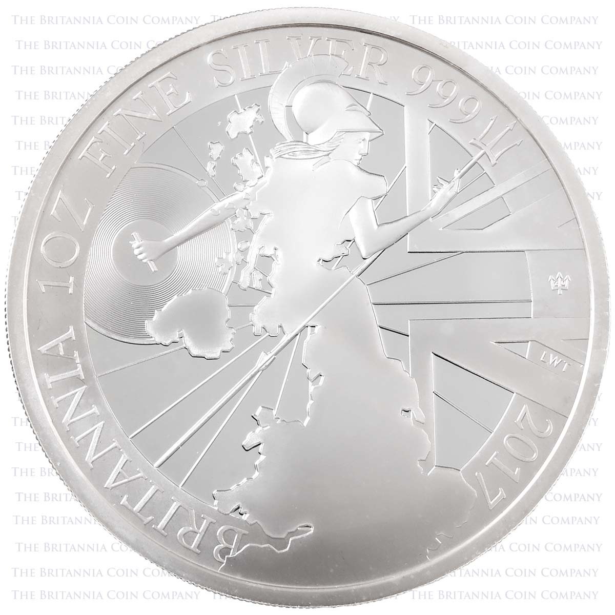 BR17SO 2017 Britannia 20th Anniversary One Ounce Silver Proof Coin Reverse