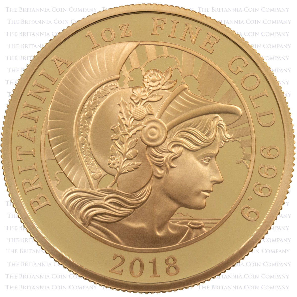 BR18GSET 2018 Gold Proof Six Coin Britannia Set 1oz Reverse