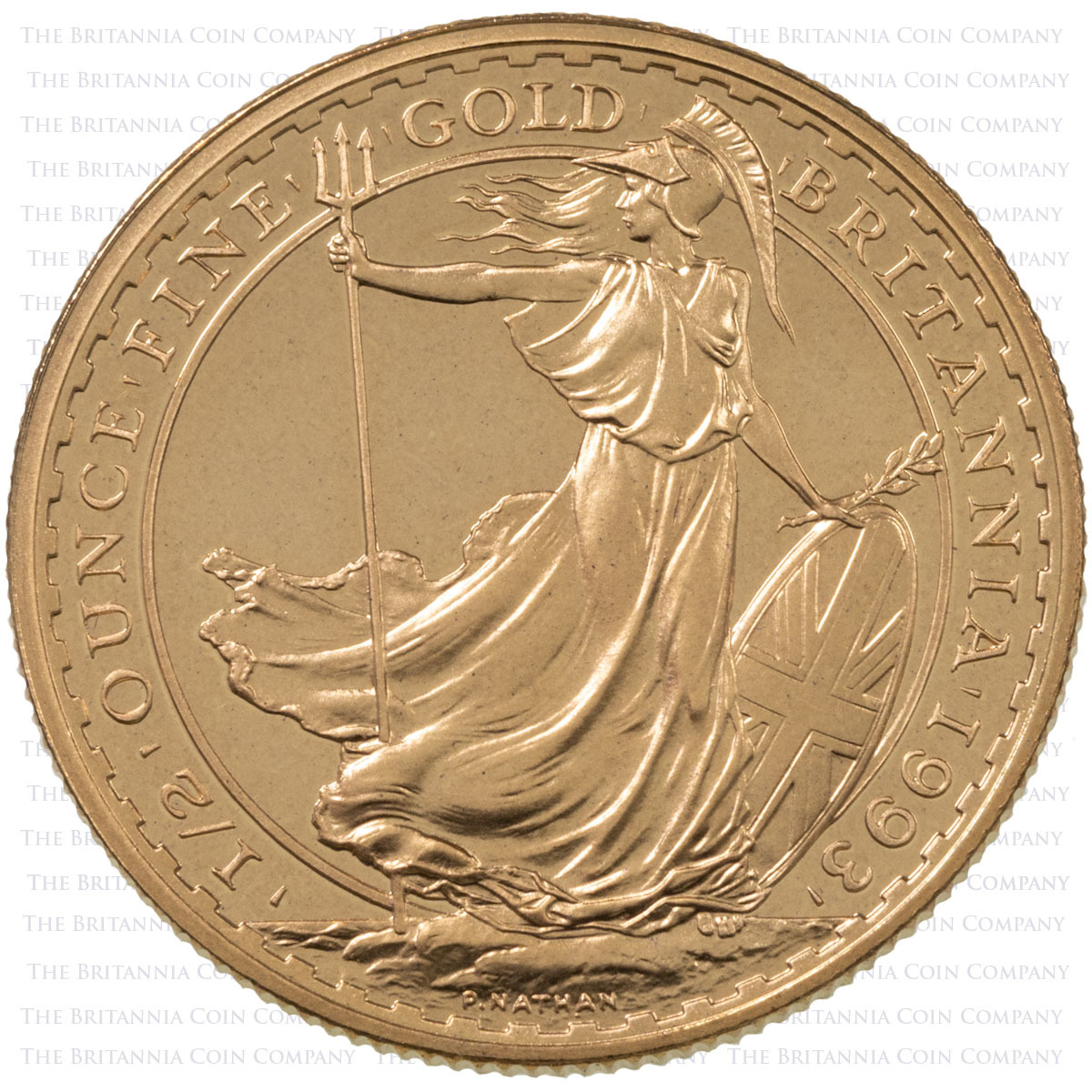 1993 Gold Proof Four Coin Britannia Set 1/2oz Reverse