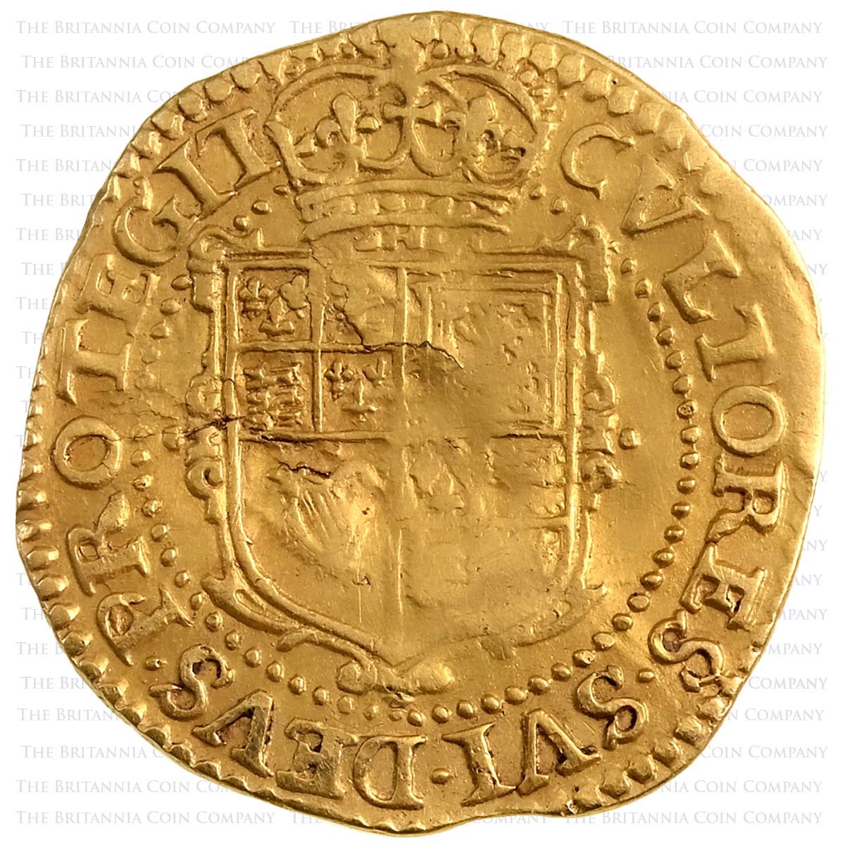 1629-1630 Charles I Crown No Reverse Mintmark Obverse
