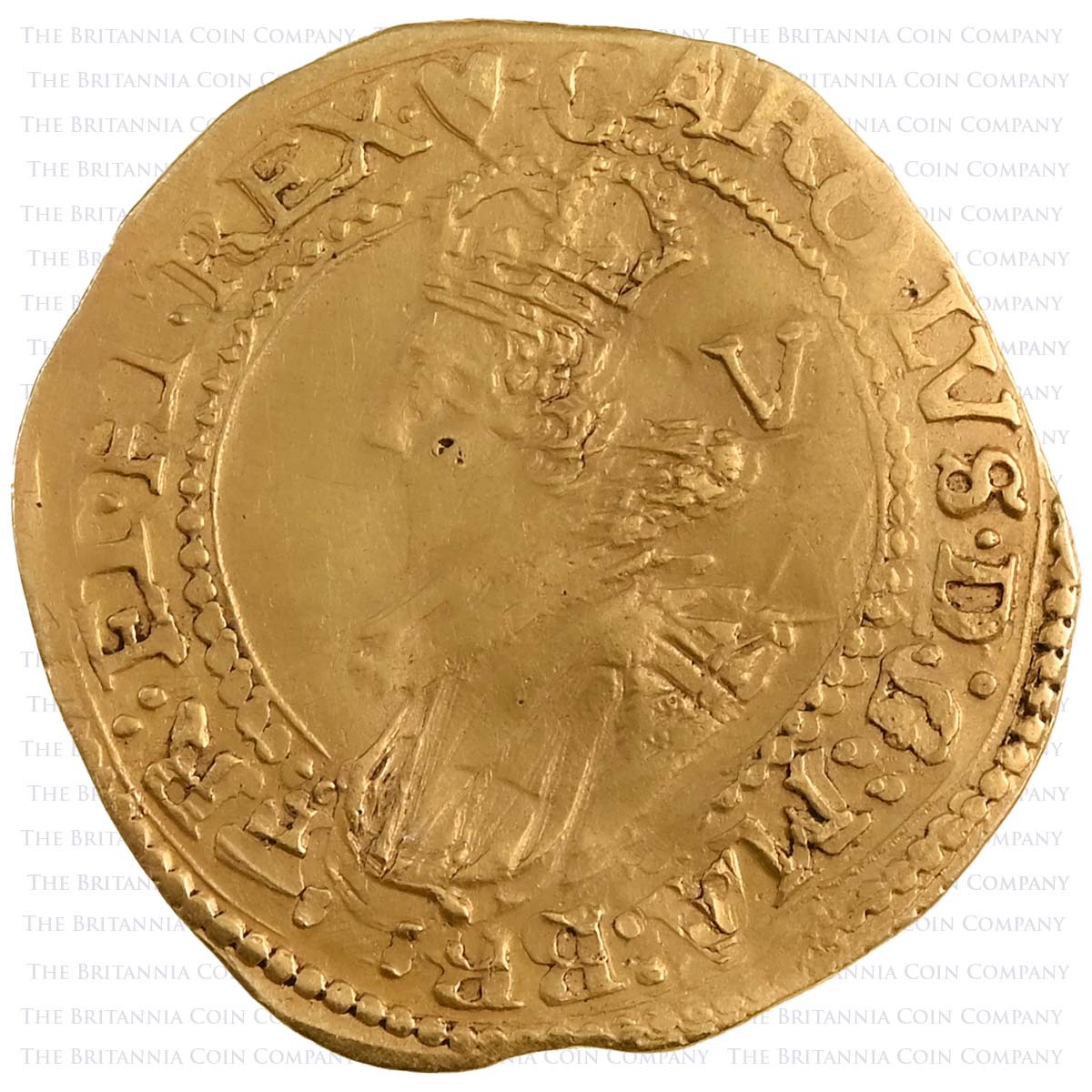 1629-1630 Charles I Crown No Reverse Mintmark Obverse
