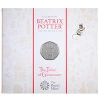 UK18TGBU 2018 Beatrix Potter Tailor Of Gloucester Fifty Pence Brilliant Uncirculated Coin In Folder Thumbnail