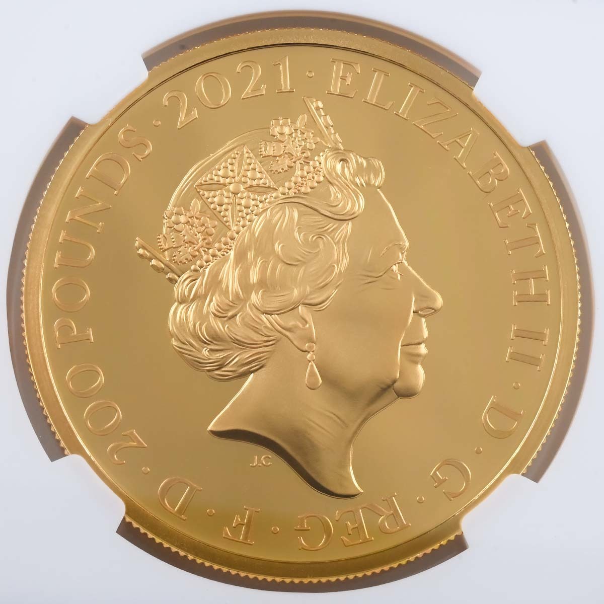 UK21GOGS 2022 Gothic Portrait 2 Ounce Gold Proof NGC PF 69 Obverse