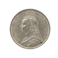 1892 Victoria Sixpence Jubilee Head Thumbnail