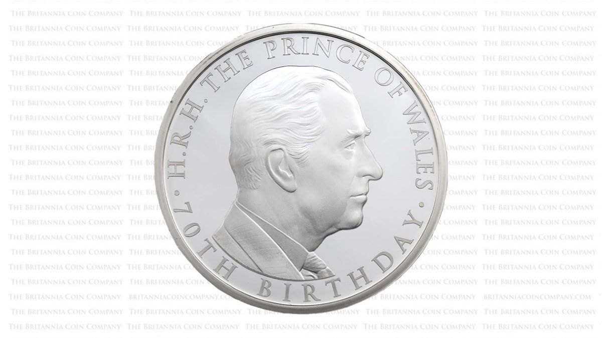 The latest portrait of the Prince of Wales to appear on British coinage was featured on the 2018 £5 Crown issued to celebrate Prince Charles' 70th birthday.