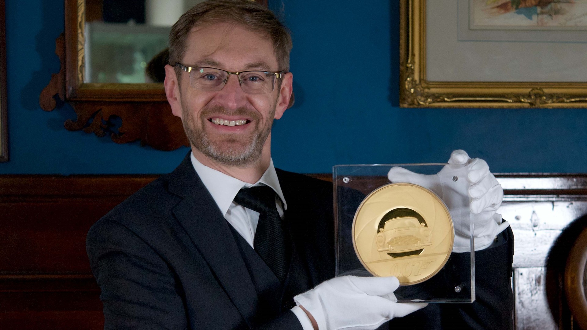 The Man With The Golden Coin: Jon White, The Britannia Coin Company’s Director, with the two kilogram gold coin.