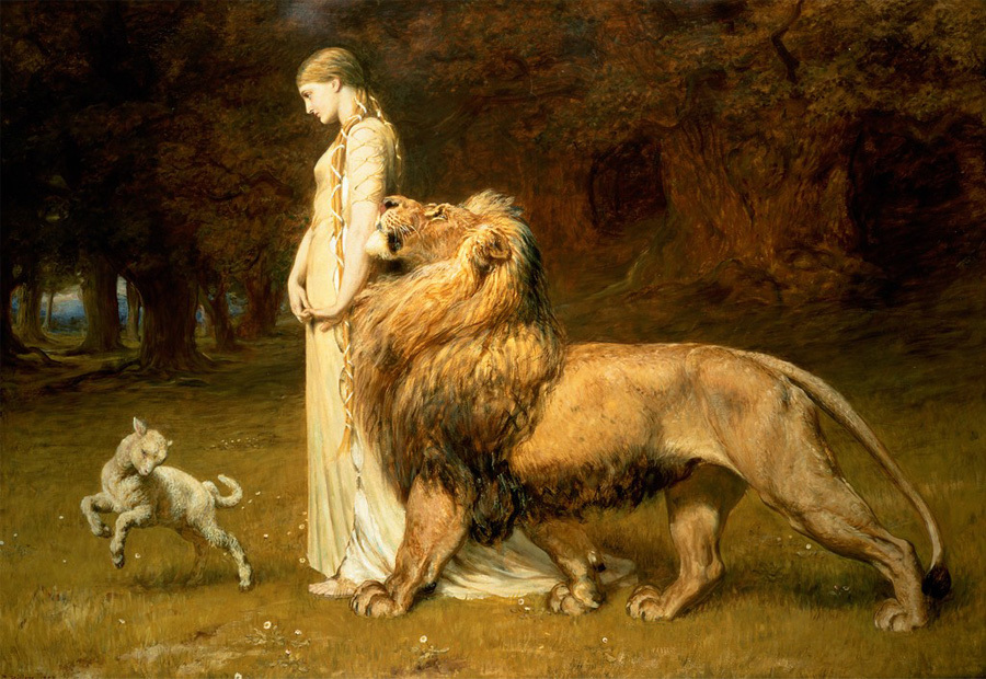 Una and the Lion, Briton Rivière