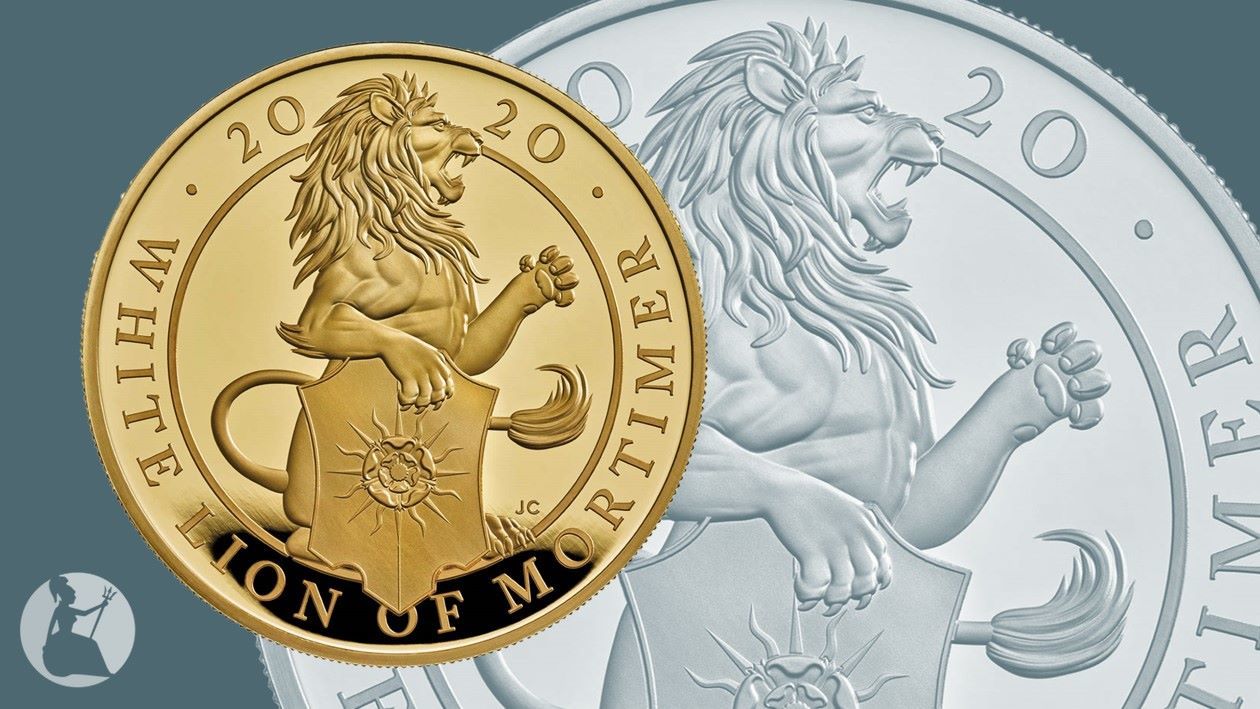 Queen's Beasts White Lion of Mortimer Graphic.