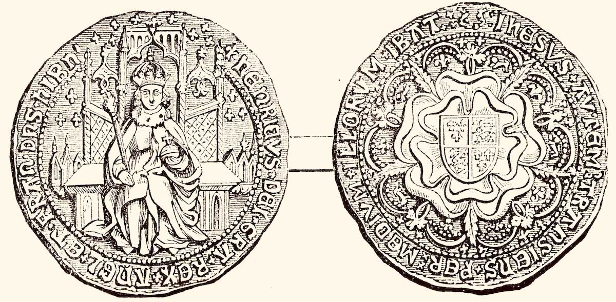 Hammered gold Sovereign of Henry VII. Double or piedfort Sovereigns from the Tudor period are among the rarest British gold coins. Credit: Look and Learn.