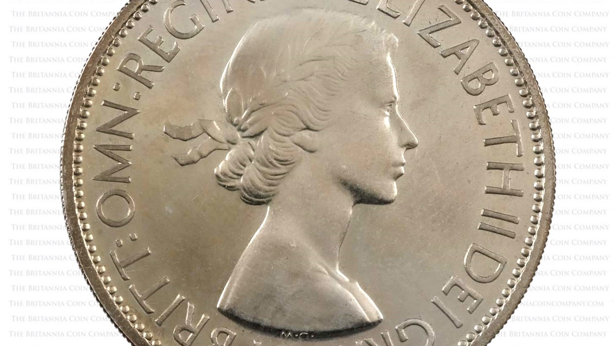 Mary Gillick's portrait of Elizabeth II on the obverse of a 1953 Halfcrown.