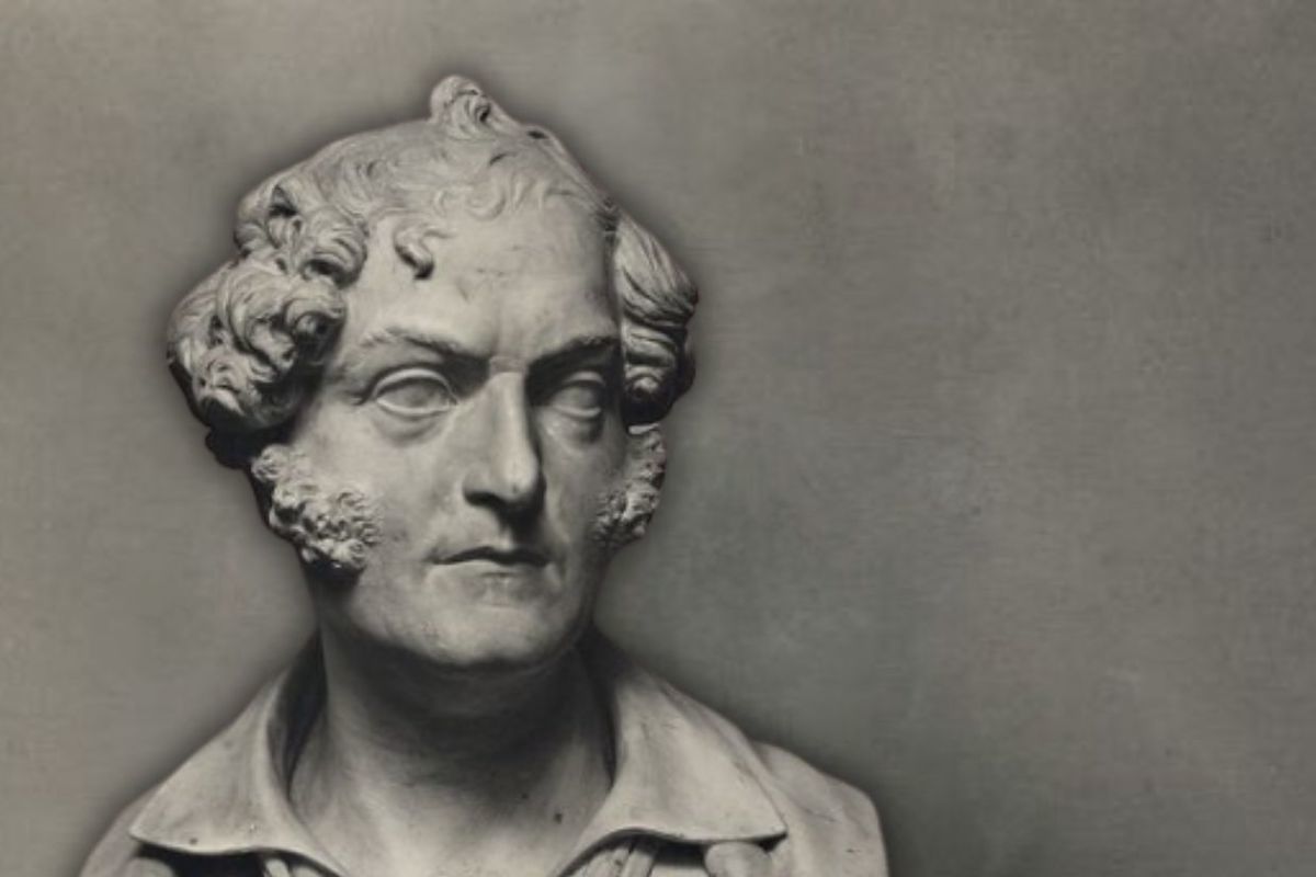 A self-portrait bust of Benedetto Pistrucci, the sculptor behind the Waterloo medal.