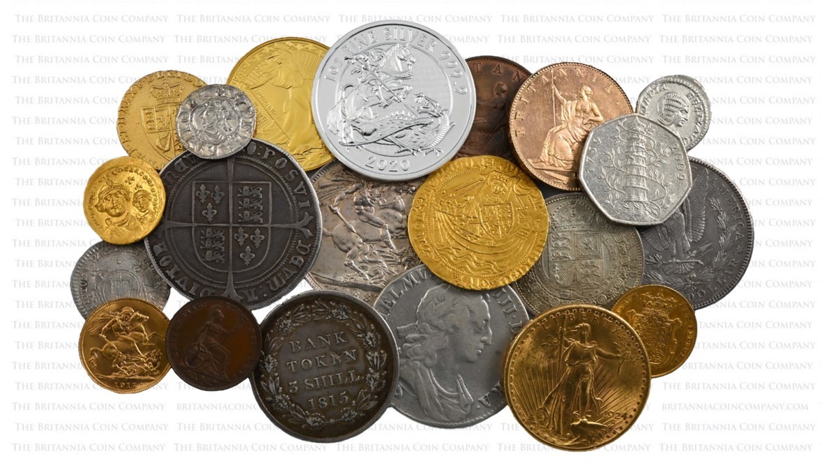 We buy hammered, silver, gold, modern, bullion, ancient and milled coins at The Britannia Coin Company.