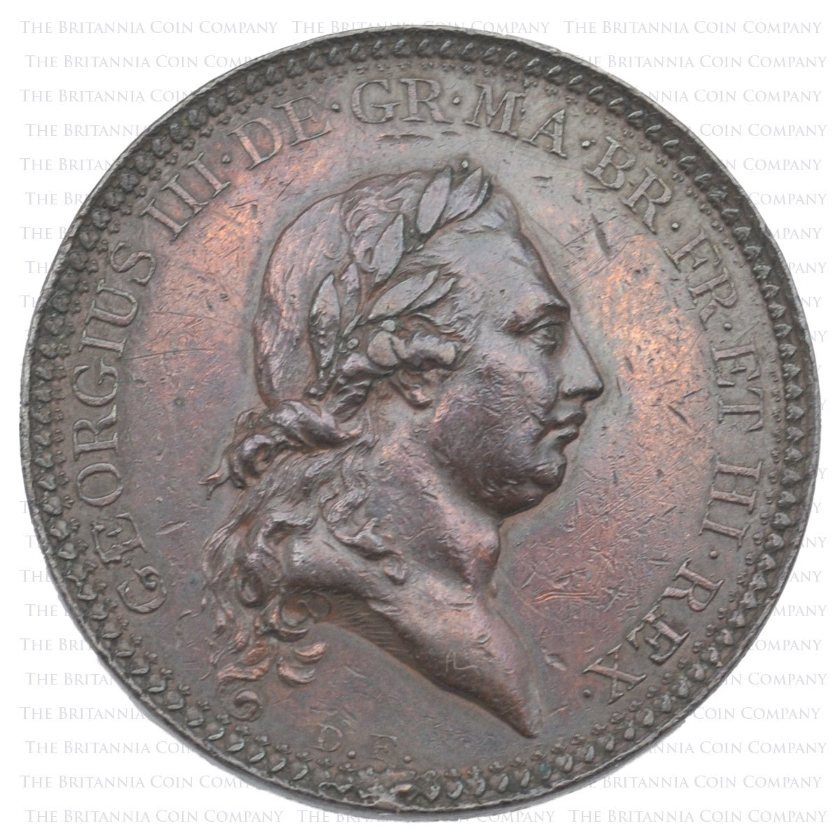 1789 George III Recovery Copper Medal Obverse