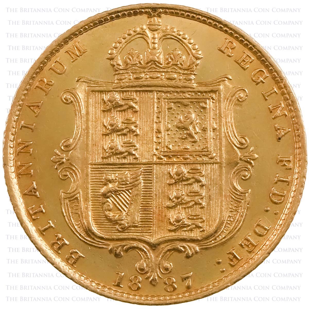 1887 Queen Victoria Gold Half Sovereign Jubilee Head London Mint (Best Value) Reverse