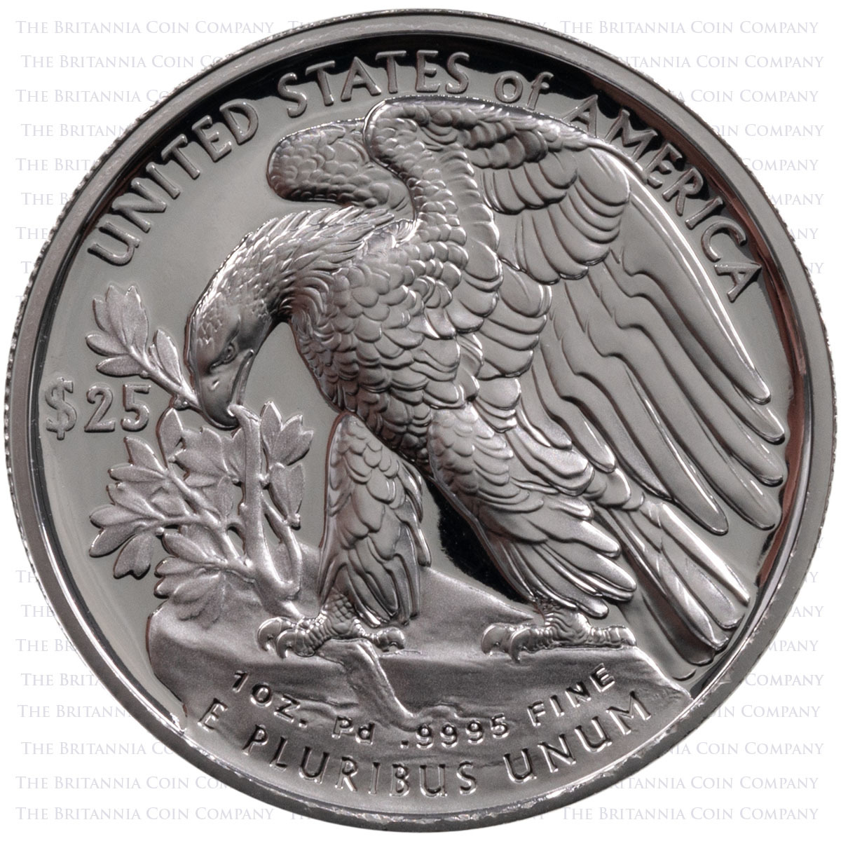 18EK 2018 American Eagle One Ounce Palladium Proof Coin Reverse
