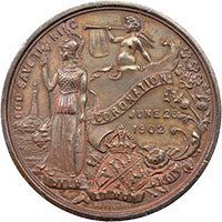 1902 Bronze Coronation Medal Fattorini Reverse Thumbnail
