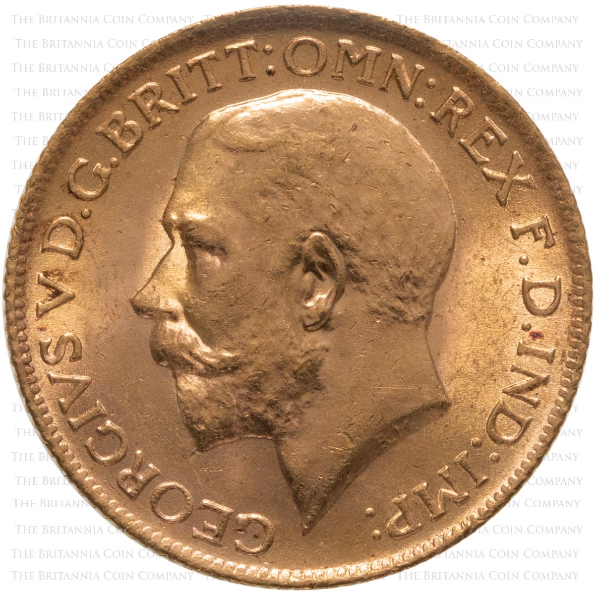 1916 King George V Gold Full Sovereign London Mint (Best Value) Obverse