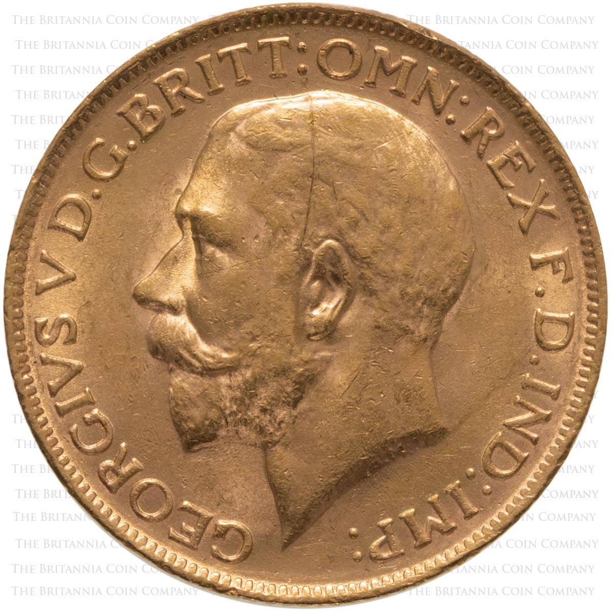 1919 King George V Gold Full Sovereign Melbourne Mint Australia (Best Value) Obverse