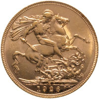 1926 King George V Gold Full Sovereign Melbourne Mint Australia (Best Value) Thumbnail
