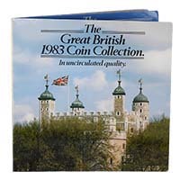 1983 UK Martini Great British Coin Collection Set Uncirculated : Rare New Pence 2p Thumbnail
