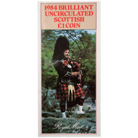 UK94BU 1984 Scottish Thistle UK BU £1 Coin thumbnail image