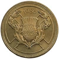 1986 Edinburgh Commonwealth Games Circulated Two Pound Coin Thumbnail