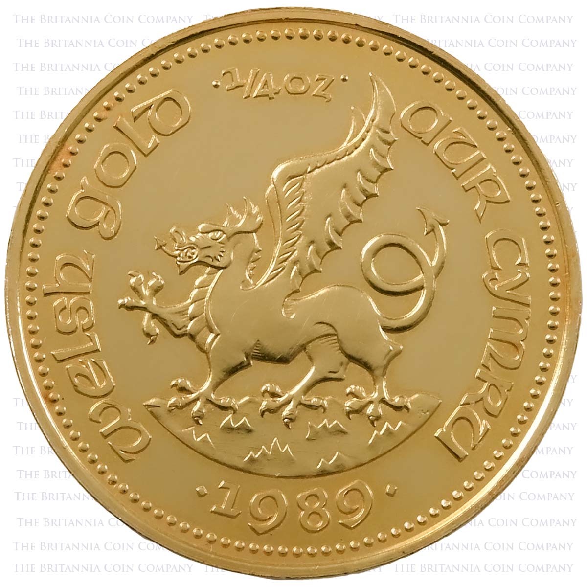1989 Welsh Gold Sovereign Medallion Obverse