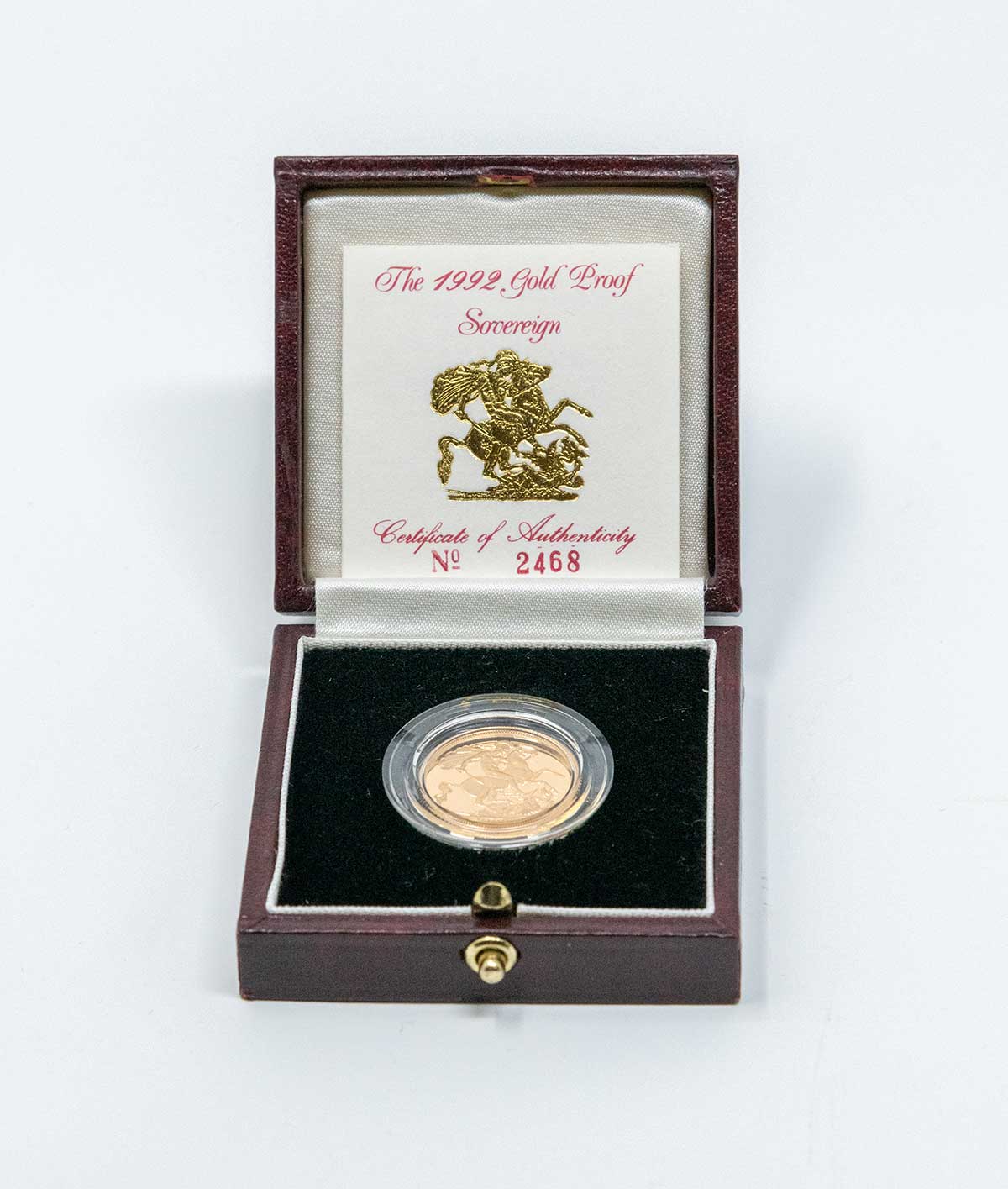 1992 Proof Gold Sovereign Boxed