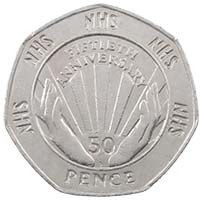 1998 National Health Service Circulated Fifty Pence Coin Thumbnail