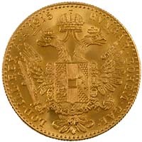 1915 Austria One Ducat Gold Restrike Bullion Coin (Best Value) Thumbnail