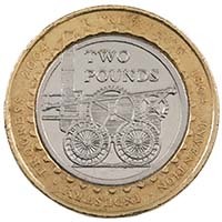 2004 Richard Trevithick First Steam Train Locomotive Circulated Two Pound Coin Thumbnail