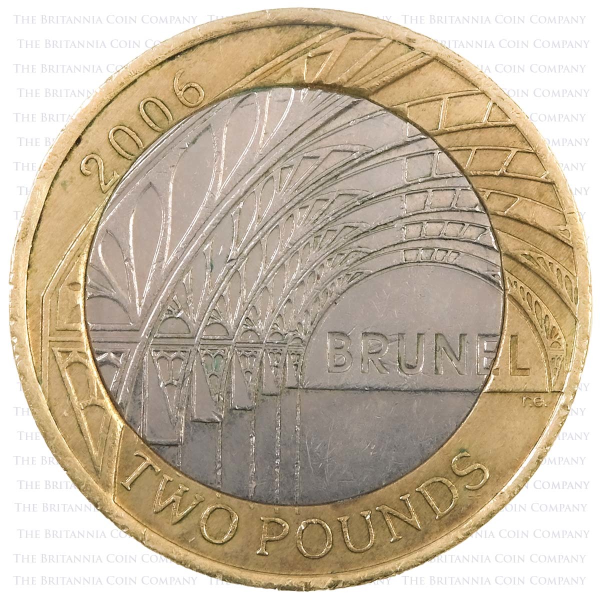 2006 Isambard Kingdom Brunel £2 Coin Paddington Station Reverse