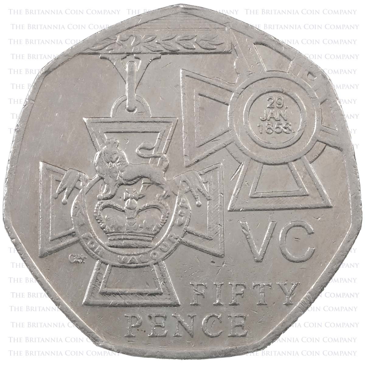 2006 Victoria Cross Medal Circulated Fifty Pence Coin Reverse