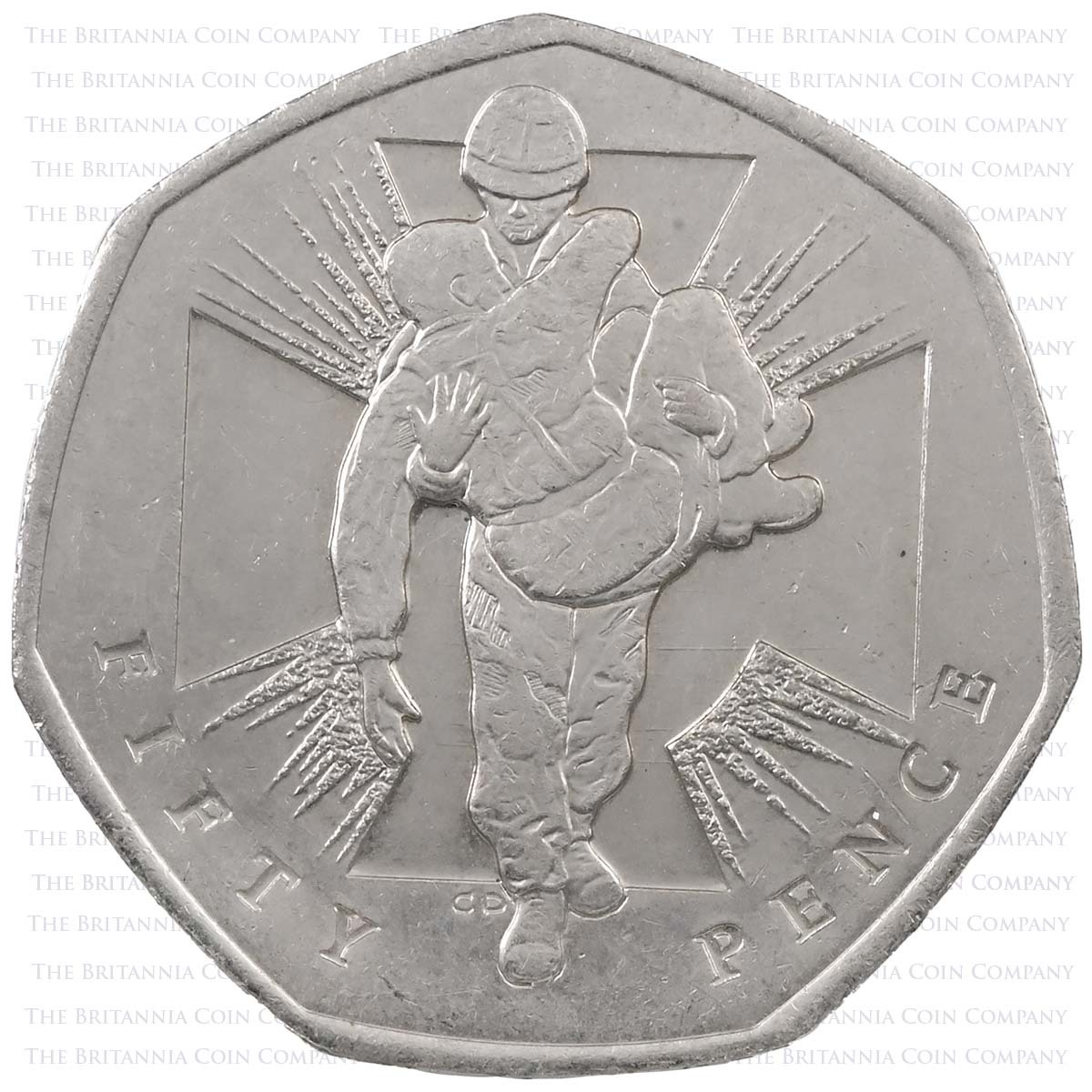 2006 Victoria Cross Soldiers Heroic Acts Circulated Fifty Pence Coin Reverse