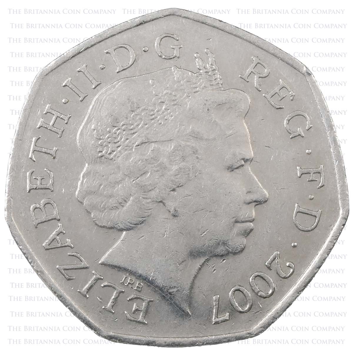 2007 Boy Scouting Be Prepared Circulated Fifty Pence Coin Obverse