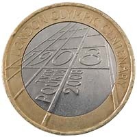 2008 Centenary Of The 1908 London Olympics Circulated Two Pound Coin Thumbnail