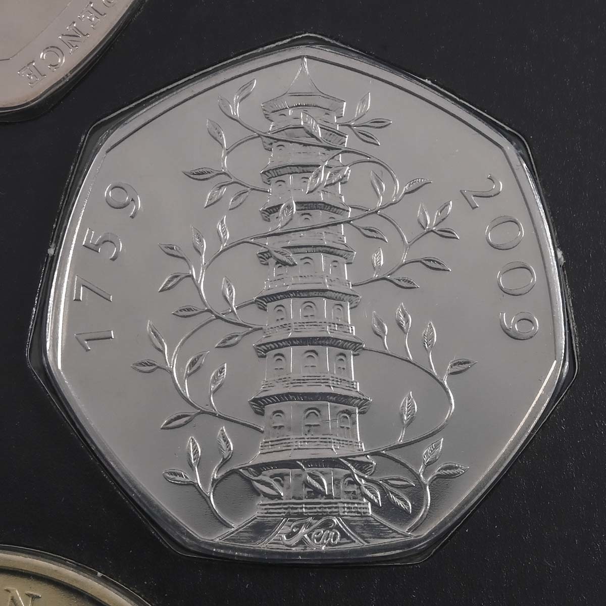 DU09 2009 UK Annual Set 11 Coin Brilliant Uncirculated Kew Gardens 50p