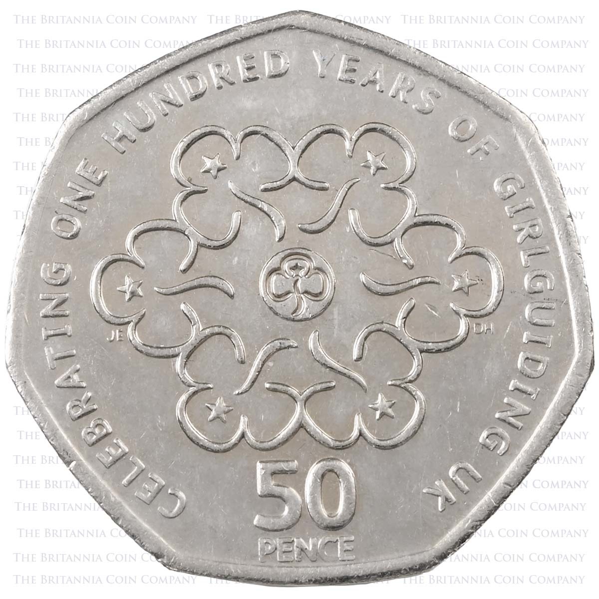 2010 Girl Guiding Circulated Fifty Pence Coin Reverse