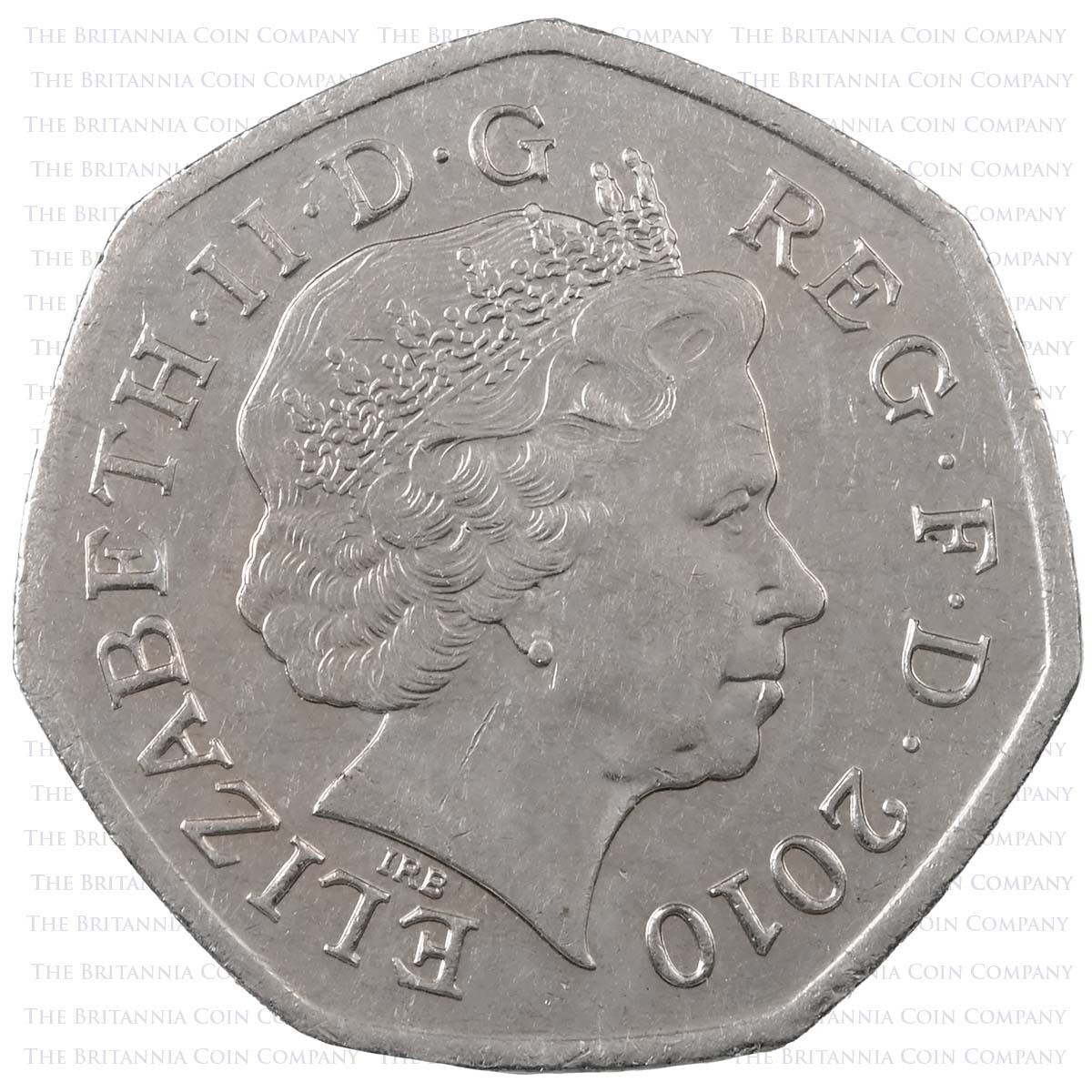 2010 Girl Guiding Circulated Fifty Pence Coin Obverse