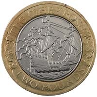 2011 Mary Rose Circulated Two Pound Coin Thumbnail