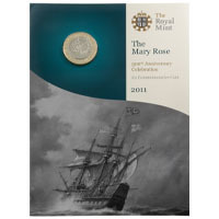 2011 Mary Rose 500th Anniversary Two Pound Brilliant Uncirculated Coin In Folder Thumbnail