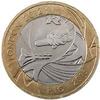 2012 London Olympics Handover To Rio Circulated Two Pound Coin Thumbnail