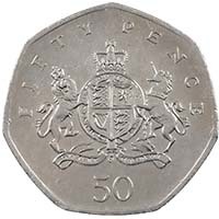2013 Christopher Ironside Royal Arms Circulated Fifty Pence Coin Thumbnail