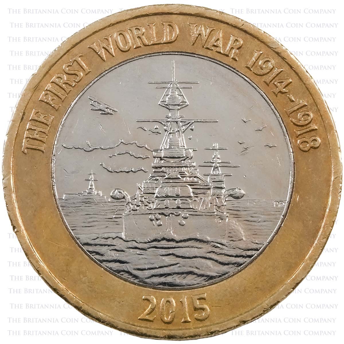 2015 Royal Navy First World War Circulated Two Pound Coin Reverse