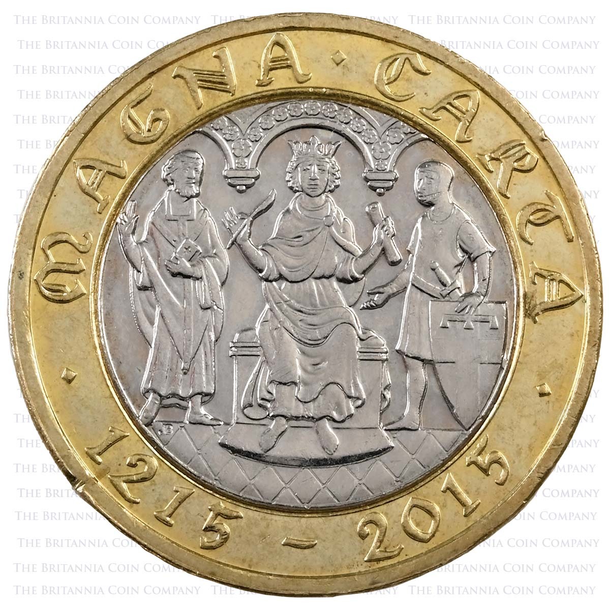 2015 Magna Carta Circulated Two Pound Coin Reverse