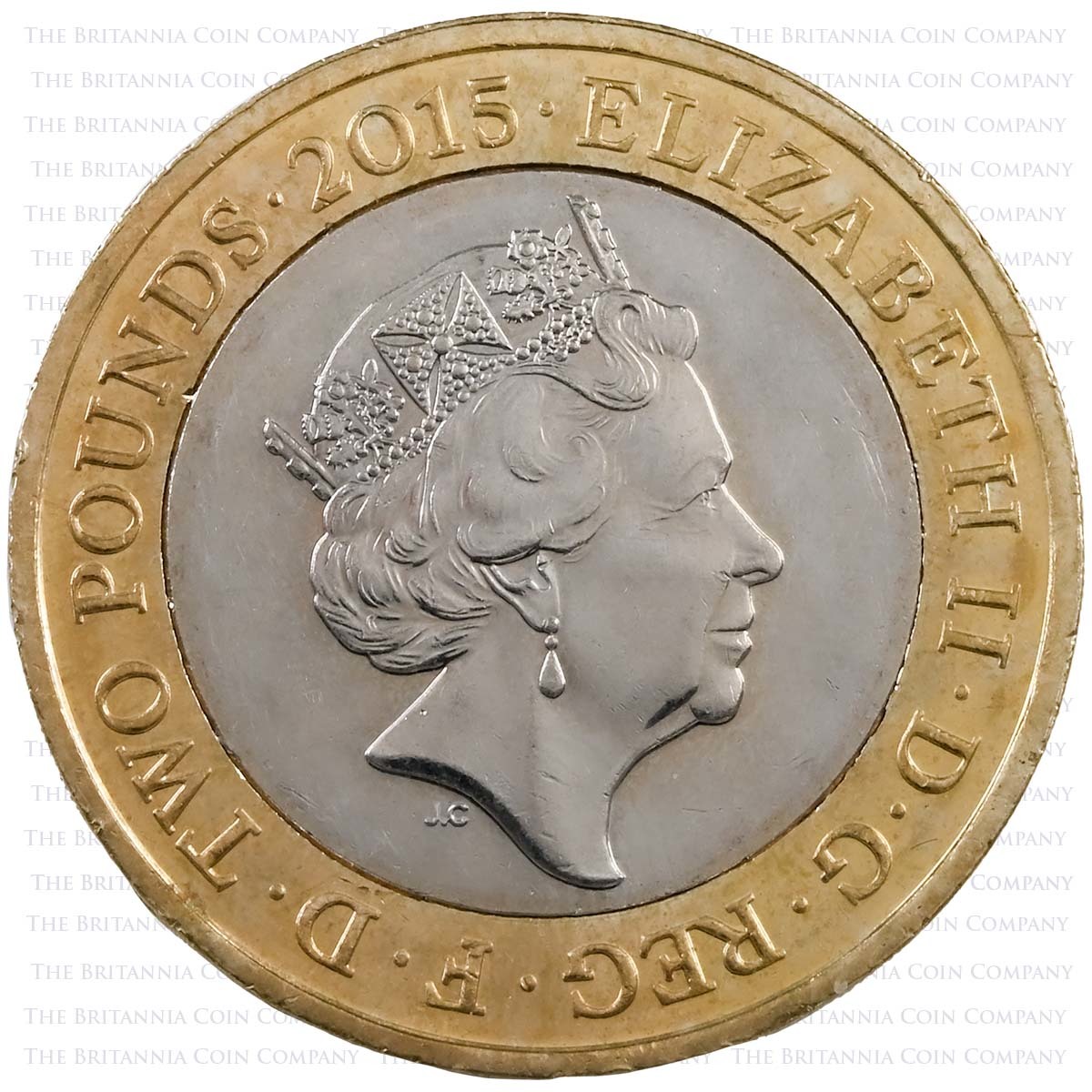 2015 Magna Carta Circulated Two Pound Coin Obverse