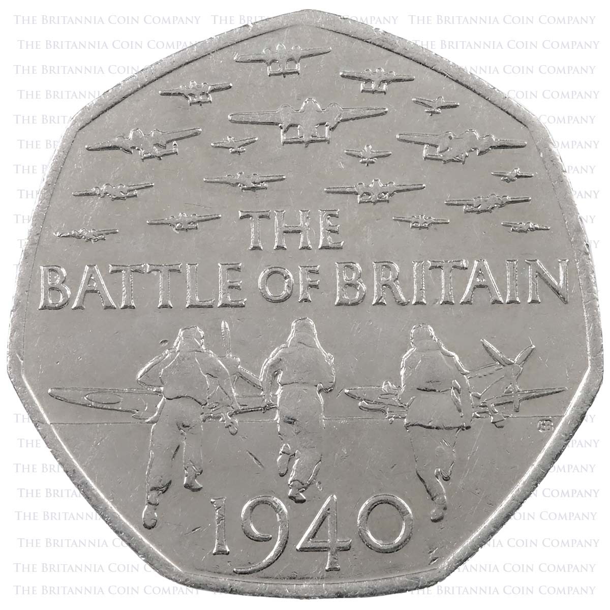 2015 Battle Of Britain Anniversary Circulated Fifty Pence Coin Reverse
