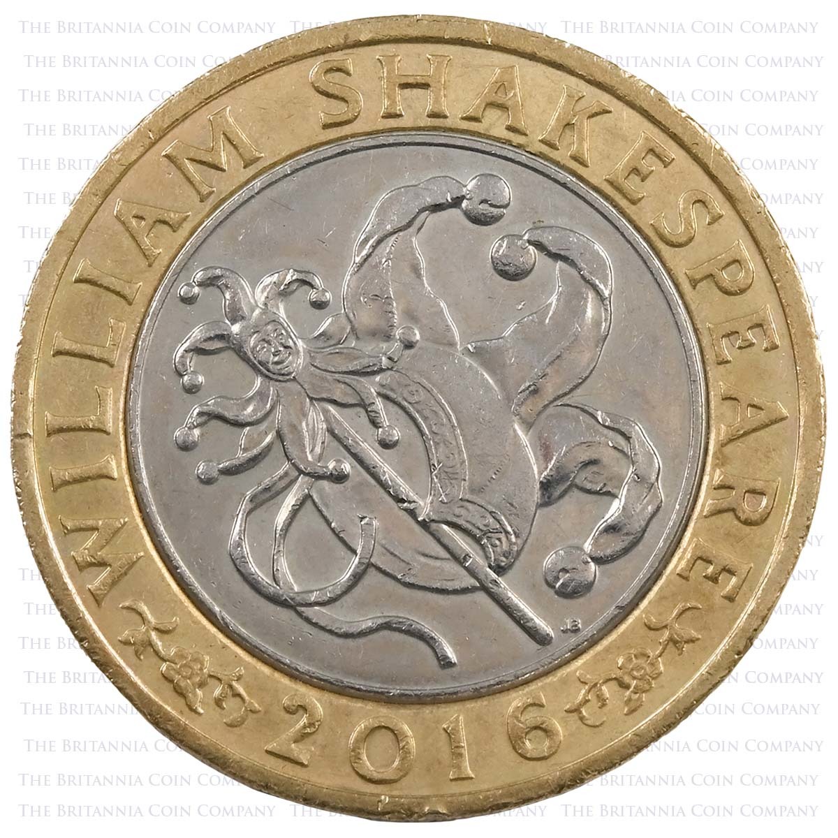 2016 William Shakespeare's Comedies Circulated Two Pound Coin Reverse