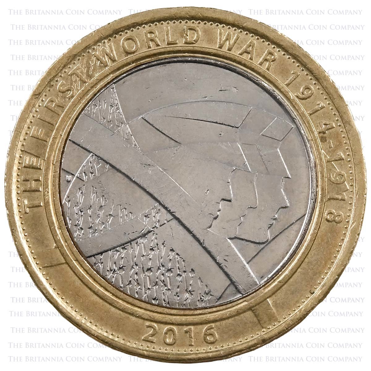 2016 British Army First World War Circulated Two Pound Coin Reverse